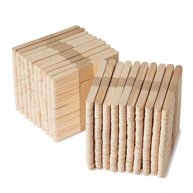 hand2mind Natural Wood Craft Sticks Bulk Set, Popsicle Sticks for Crafts, Classroom Art Supplies, Art Sticks, Sticks for Crafting, Kids Art Supplies, Elementary Teacher Must Haves (Pack of 1,000) - Image 1